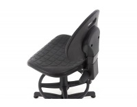 Dielenská stolička s podnožkou Laver BP RB - čierna