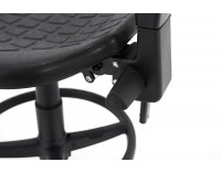 Dielenská stolička s podnožkou Laver BP RB - čierna