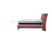Čalúnená manželská posteľ s úložným priestorom Lazio 180 - čierna (Dora 96)