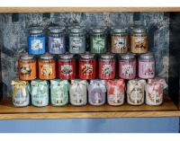 Vonná sviečka v skle Leana 500 g - priehľadná / červená