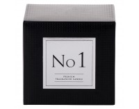 Vonná sviečka v skle Leana 700 g - priehľadná / biela