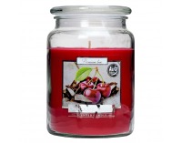 Vonná sviečka v skle Leana 700 g - priehľadná / ružová