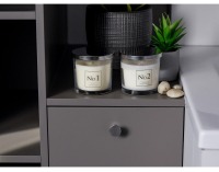 Vonná sviečka v skle Leana Typ 1 300 g - priehľadná / biela