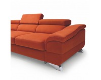 Rohová sedačka s rozkladom a úložným priestorom Legas L - terakota (Soro)