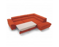 Rohová sedačka s rozkladom a úložným priestorom Legas P - terakota