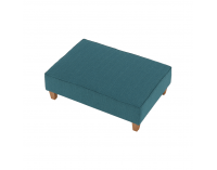 Leňoška s taburetkou Duran L - modrá