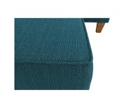 Leňoška s taburetkou Duran L - modrá