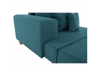 Leňoška s taburetkou Duran L - modrá