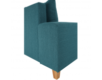 Leňoška s taburetkou Duran L - modrá