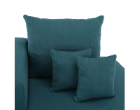 Leňoška s taburetkou Duran L - modrá