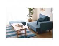 Leňoška s taburetkou Duran P - modrá