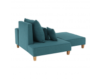 Leňoška s taburetkou Duran P - modrá