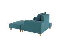 Leňoška s taburetkou Duran P - modrá