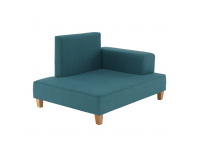 Leňoška s taburetkou Duran P - modrá