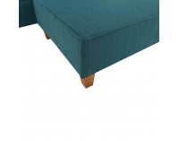 Leňoška s taburetkou Duran P - modrá