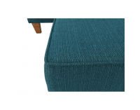 Leňoška s taburetkou Duran P - modrá