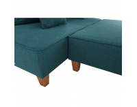 Leňoška s taburetkou Duran P - modrá