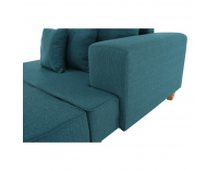 Leňoška s taburetkou Duran P - modrá