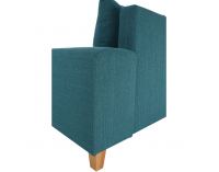 Leňoška s taburetkou Duran P - modrá