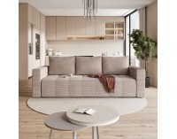 Rozkladacia pohovka s úložným priestorom Leony - béžová (taupe)