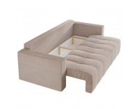 Rozkladacia pohovka s úložným priestorom Leony - béžová (taupe)