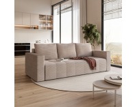 Rozkladacia pohovka s úložným priestorom Leony - béžová (taupe)