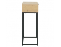 Konzolový stolík so zásuvkou Lertos - dub / čierna