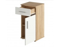 Kúpeľňová skrinka Lessy New 3 - biela / dub sonoma
