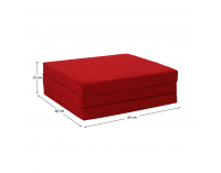 Skladací matrac Levi 65 - červená