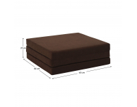 Skladací matrac Levi 65 - hnedá