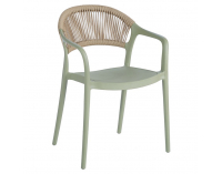 Záhradná stolička Lexton - zelená / béžová