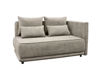 Rozkladacia pohovka s úložným priestorom Liami P - béžovosivá (taupe)