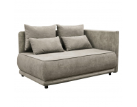 Rozkladacia pohovka s úložným priestorom Liami P - béžovosivá (taupe)