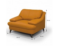 Kožené kreslo Libera - Amber M9030