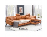 Kožená rohová sedačka s rozkladom Libera P - Amber M9030