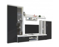 Obývacia stena Liberty - čierna / biela