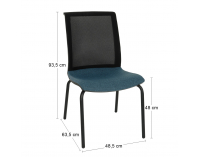 Konferenčná stolička Libon 4L BS - modrá / čierna