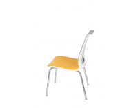 Konferenčná stolička Libon 4L WS - žltá / sivá / biela / chróm