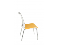 Konferenčná stolička Libon 4L WS - žltá / sivá / biela / chróm