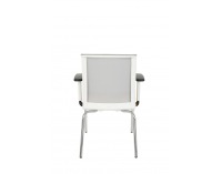 Konferenčná stolička s podrúčkami Libon 4L WS R1 - žltá / sivá / biela / chróm