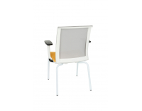 Konferenčná stolička s podrúčkami Libon 4L WS R1 - žltá / sivá / biela