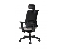 Kancelárska stolička s podrúčkami Libon BS HD - sivá / čierna