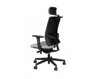 Kancelárska stolička s podrúčkami Libon BS HD - sivá / čierna