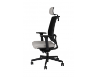 Kancelárska stolička s podrúčkami Libon BS HD - sivá / čierna