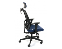 Kancelárska stolička s podrúčkami Libon BS HD - tmavomodrá / čierna