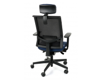 Kancelárska stolička s podrúčkami Libon BS HD - tmavomodrá / čierna