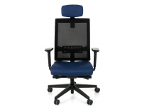 Kancelárska stolička s podrúčkami Libon BS HD - tmavomodrá / čierna