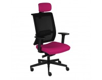Kancelárska stolička s podrúčkami Libon BS HD - tmavoružová / čierna