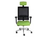 Kancelárska stolička s podrúčkami Libon BS HD - zelená / čierna / chróm