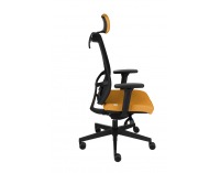 Kancelárska stolička s podrúčkami Libon BS HD - žltá / čierna